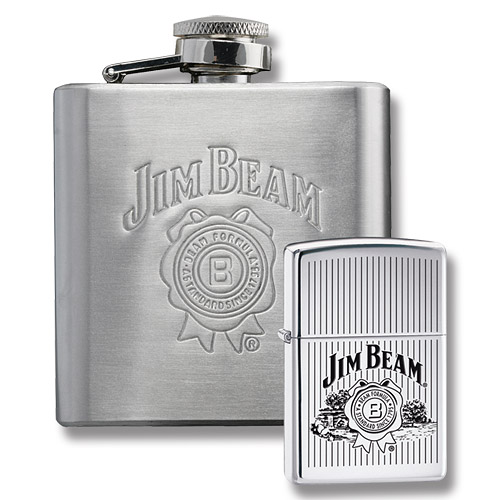 Zippo Jim Beam Lighter and Flask Set 24679 náhled