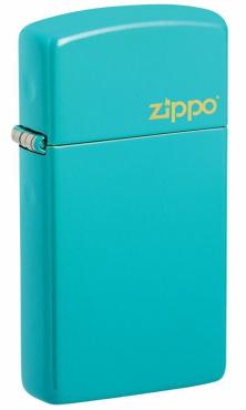 Zapalovač Zippo Slim Turquoise Zippo Logo 49529ZL