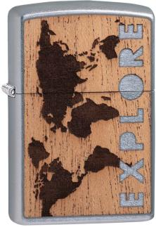 Zapalovač Zippo Woodchuck Explore Earth Map 49171