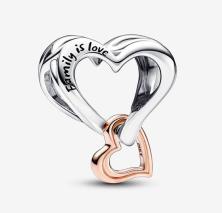 Korálek Pandora Two-tone Openwork Infinity Heart 782642C00