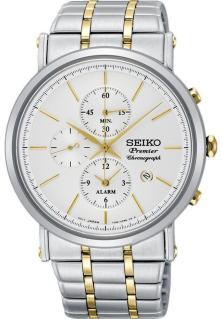 Hodinky Seiko SNAF80P1 Premier Quartz Chronograph Alarm