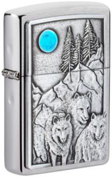 Zapalovač Zippo Wolf Pack and Moon Emblem 49295