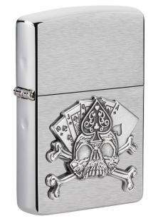 Zapalovač Zippo Card Skull Emblem 21937