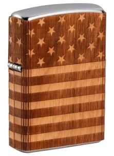 Zapalovač Zippo Woodchuck Wrap American Flag 49332
