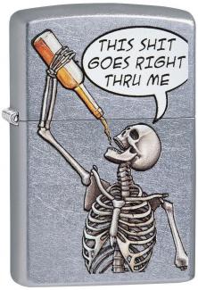 Zapalovač Zippo Drinking Skeleton 29613