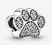 Korálek Pandora Sparkling Paw Print 791714CZ