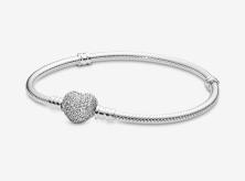 Náramek Pandora Sparkling Heart & Snake 590727CZ-18