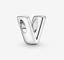 Korálek Pandora Letter V Alphabet Charm 797476