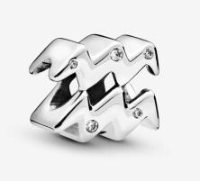Korálek Pandora Sparkling Aquarius Zodiac 798415C01