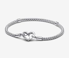 Náramek Pandora Moments Heart Studded 592453C00-18