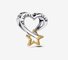 Korálek Pandora Lucky Star & Heart 763513C00