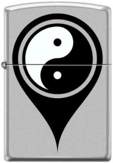 Zapalovač Zippo Ying Yang Map Pin 0636