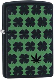 Zapalovač Zippo Clover and Cannabis Leaf 29729