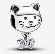 Korálek Pandora Pet Cat & Bow 792255C01