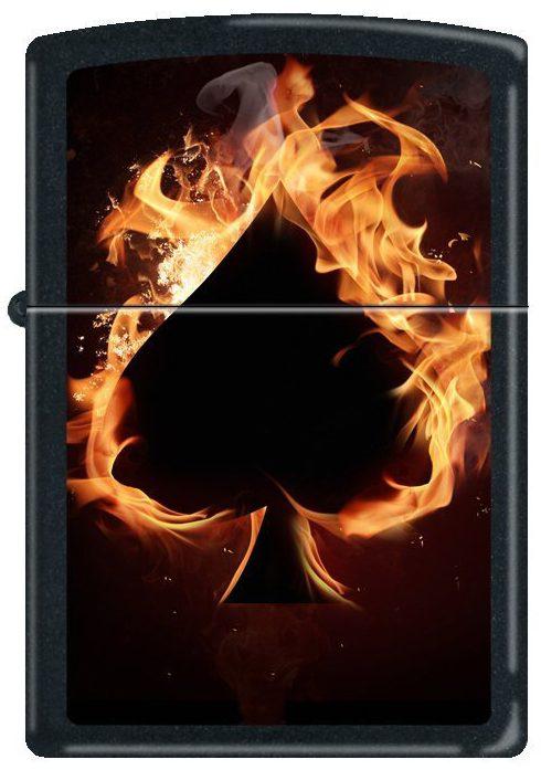 Zapalovač Zippo Ace of Spades - Flaming 0242