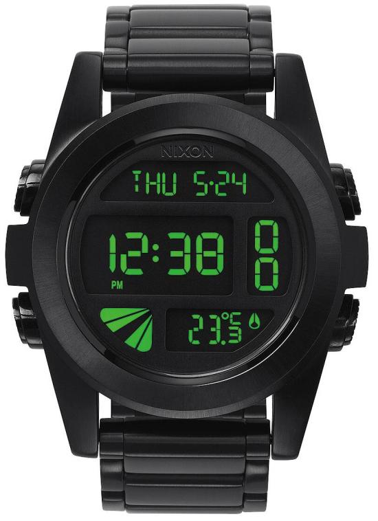 Hodinky Nixon Unit SS All Black Green A360 032