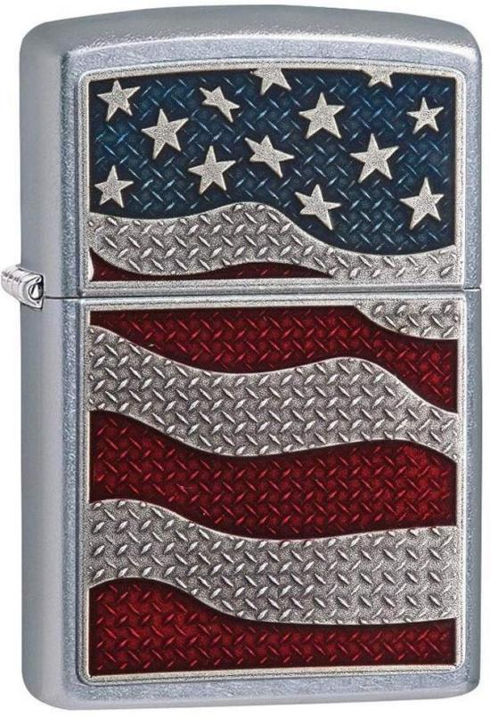 Zapalovač Zippo 29513 Diamond Plate Flag