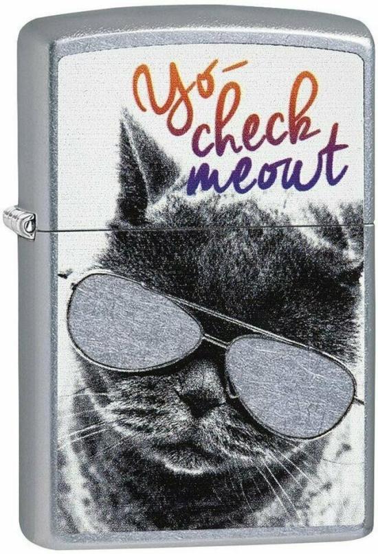Zapalovač Zippo Cat With Glasses 29619