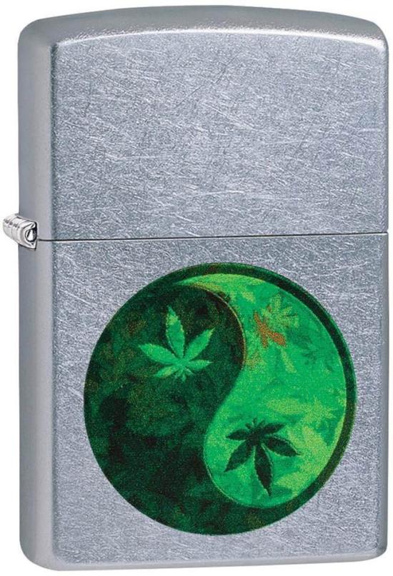 Zapalovač Zippo 5921 Cannabis Leaf Yin Yang