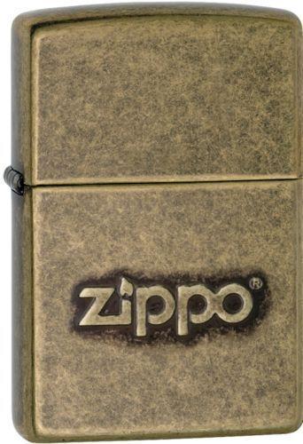Zapalovač Zippo Antique Brass Zippo Logo 29001
