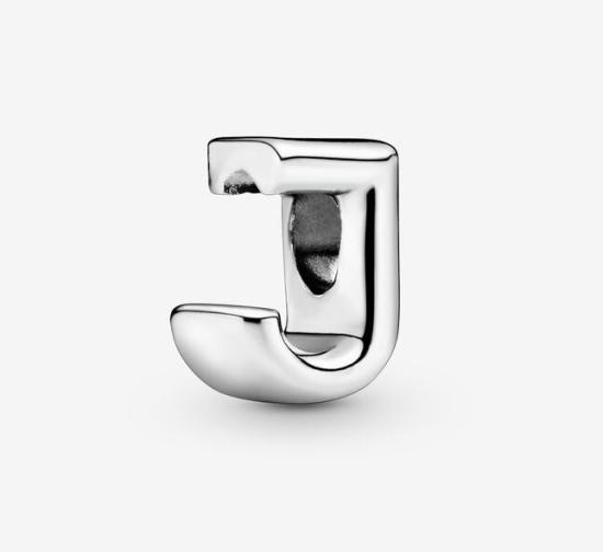 Korálek Pandora Letter J Alphabet Charm 797464