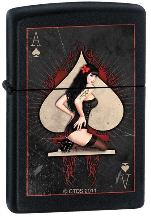 Zapalovač Zippo Ace of Spades - Pinup Girl 7280