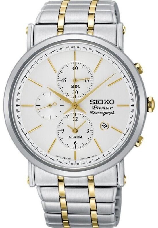 Hodinky Seiko SNAF80P1 Premier Quartz Chronograph Alarm