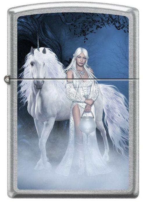 Zapalovač Zippo White Unicorn With Fairy 6108