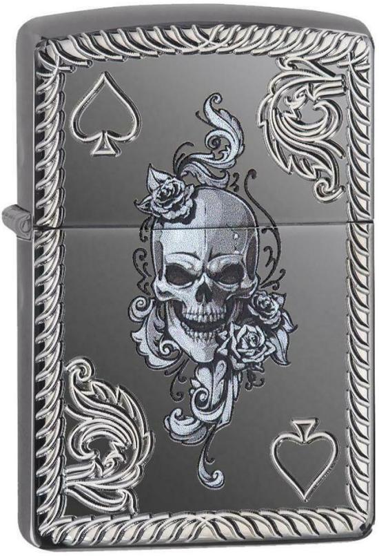 Zapalovač Zippo Spade Skull 29666