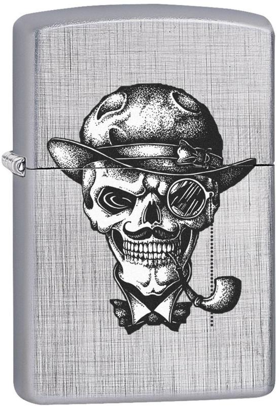 Zapalovač Zippo Skull Smoking Pipe 3600