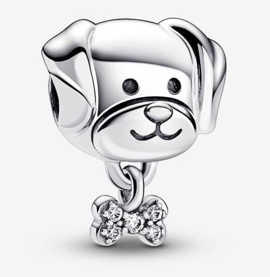 Korálek Pandora Pet Dog & Bone 792254C01