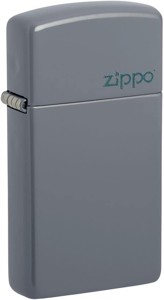 Zapalovač Zippo Slim Flat Grey Zippo Logo 49527ZL