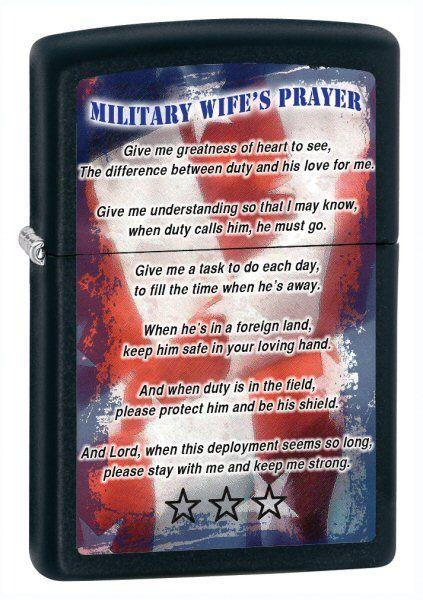 Zapalovač Zippo Military Wife Prayer 26418