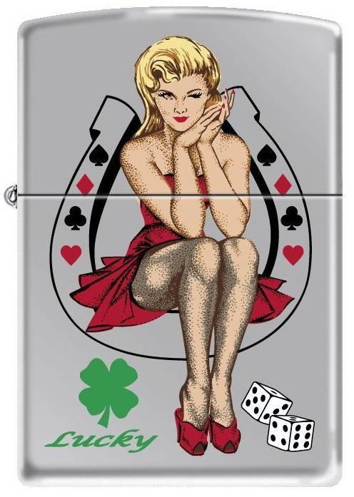 Zapalovač Zippo Lady Luck Dices 7714