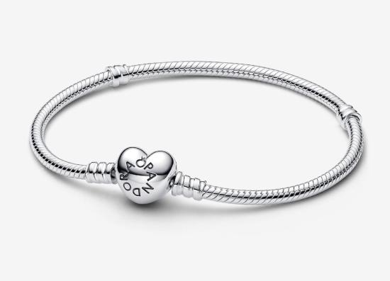 Náramek Pandora Moments Heart & Snake 590719-17