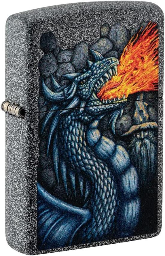 Zapalovač Zippo Fiery Dragon Design Iron Stone 49776
