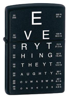 Zapalovač Zippo Eye Charts 24890