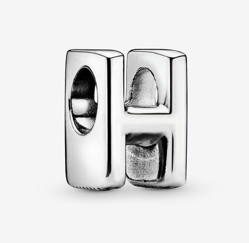 Korálek Pandora Letter H Alphabet Charm 797462