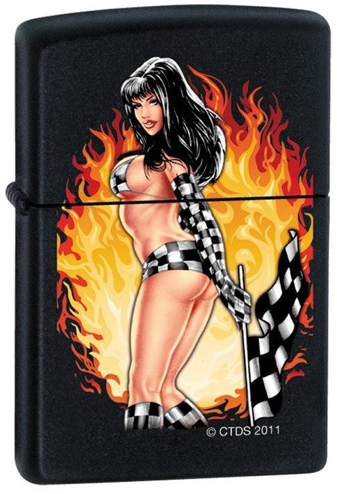 Zapalovač Zippo Trevco Checker Pinup Girl 7282