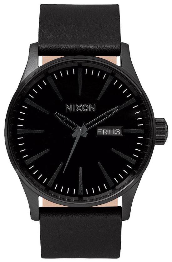 Hodinky Nixon Sentry Leather All Black A105 001