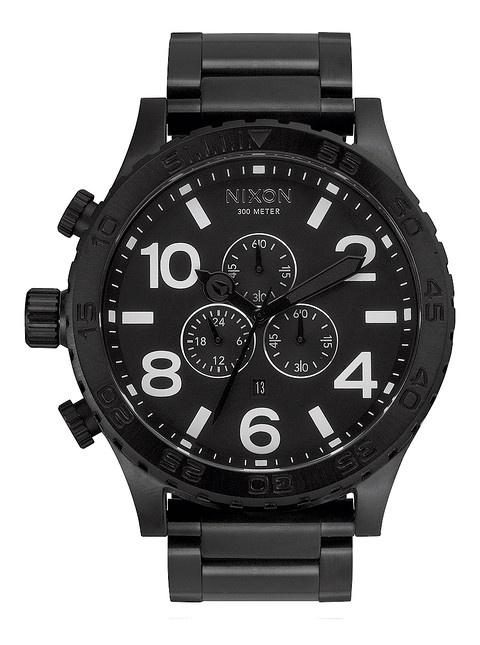 Hodinky Nixon 51-30 Chrono All Black A083 001