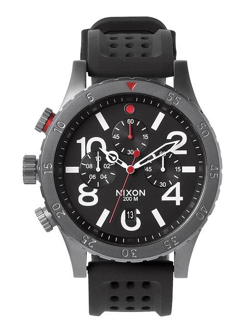 Hodinky Nixon 48-20 Chrono P Gunmetal/Black/Red A278 1426