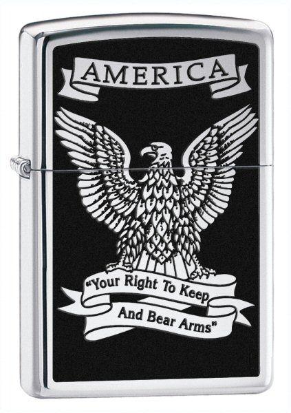 Zapalovač Zippo Eagle - Right to Bear Arms 28290