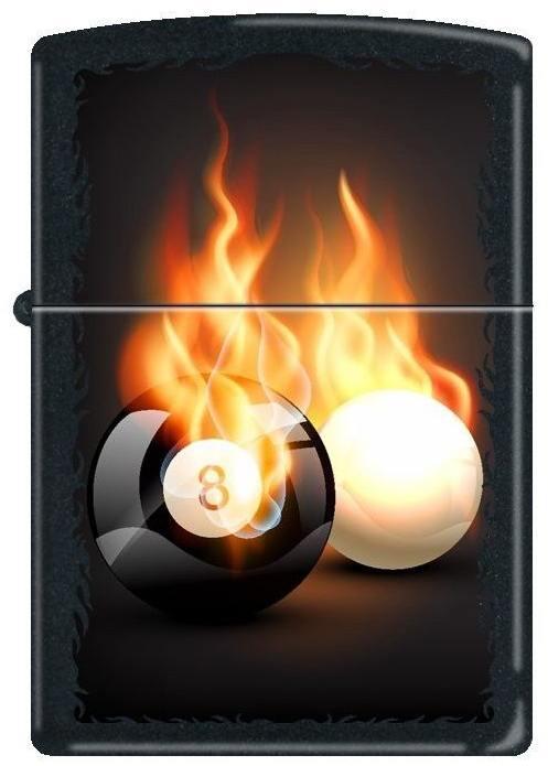 Zapalovač Zippo Vector Burning Pool 8 Ball 3734