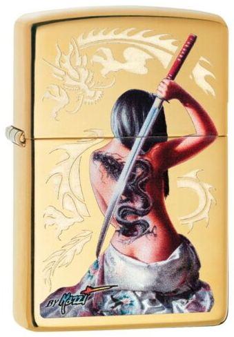 Zapalovač Zippo Mazzi Dragon Girl Sword 29668