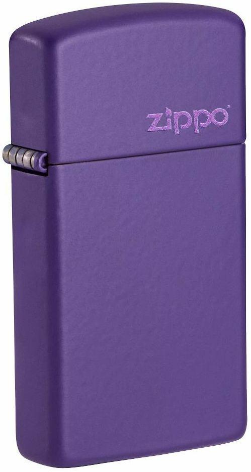 Zapalovač Zippo Slim Purple Matte Logo 1637ZL