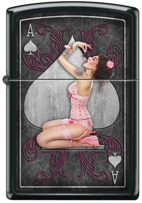 Zapalovač Zippo Ace of Pink Pinup Girl 7949