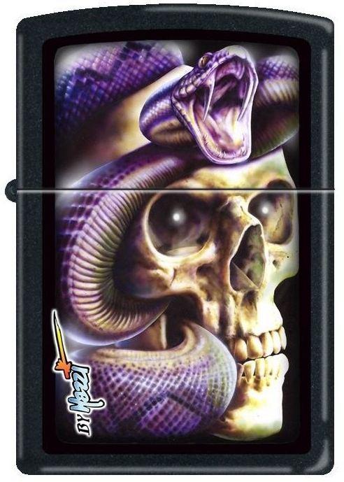 Zapalovač Zippo Mazzi Skull Snake 26577