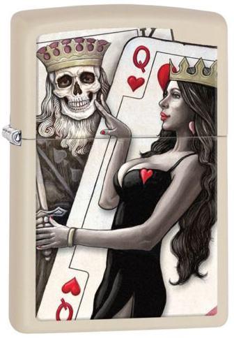Zapalovač Zippo Skull King and Queen Beauty 29393