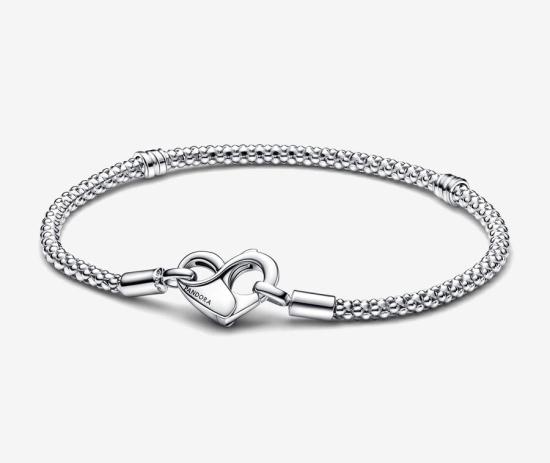 Náramek Pandora Moments Heart Studded 592453C00-18